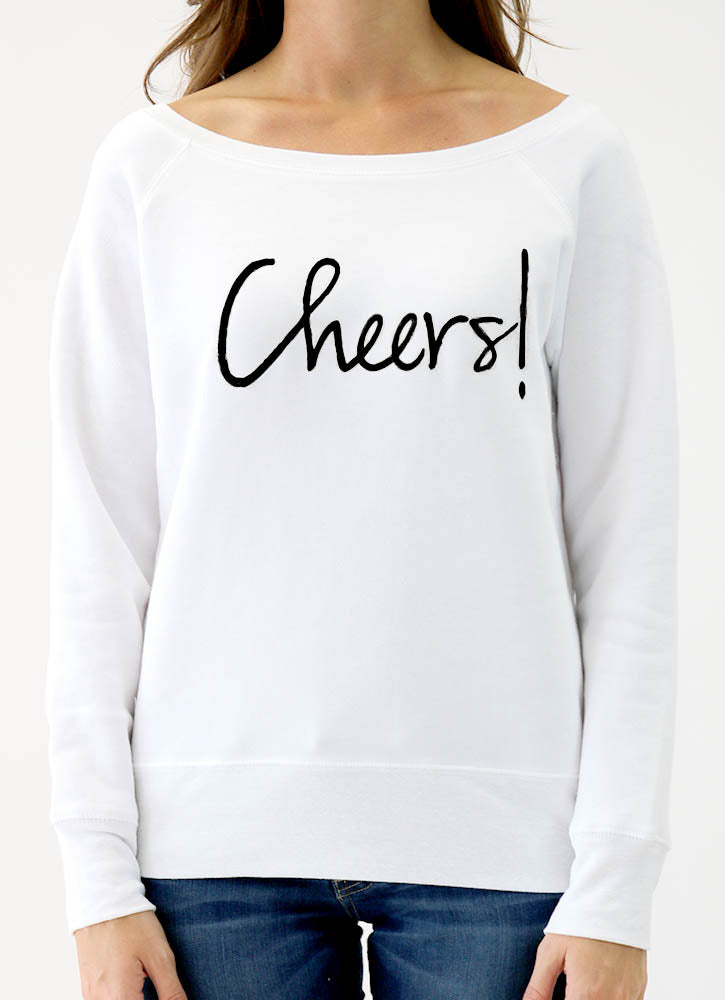 CHEERS! SPONGE FLEECE WIDENECK SWEATSHIRT