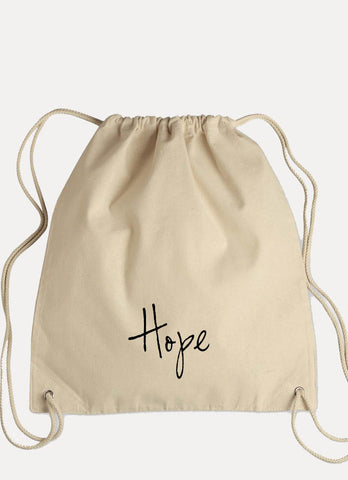 BELIEVE - Canvas Drawstring Backpack