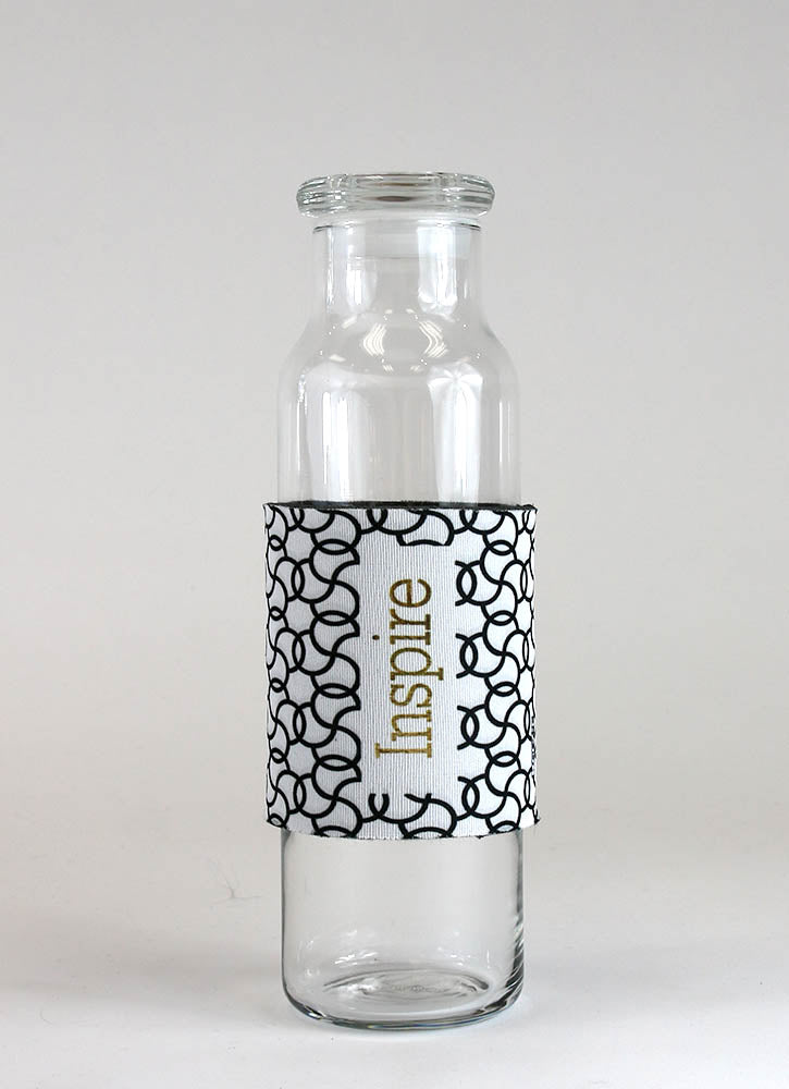 INSPIRE GLASS BOTTLE WITH SLEEVE