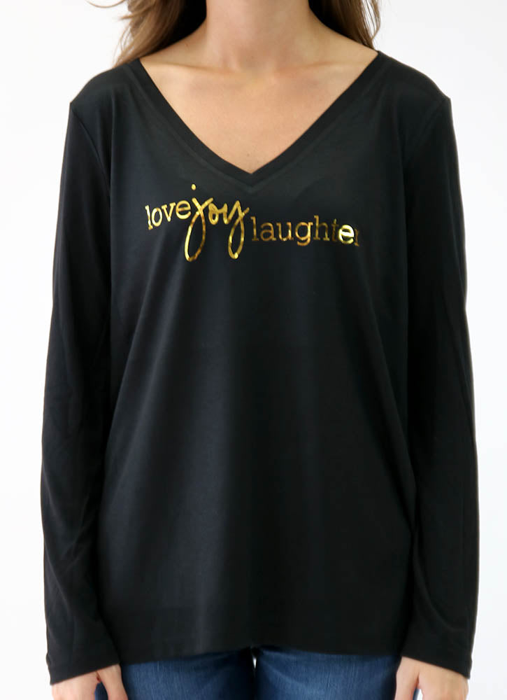 LOVE JOY LAUGHTER – LONG SLEEVE FLOWY