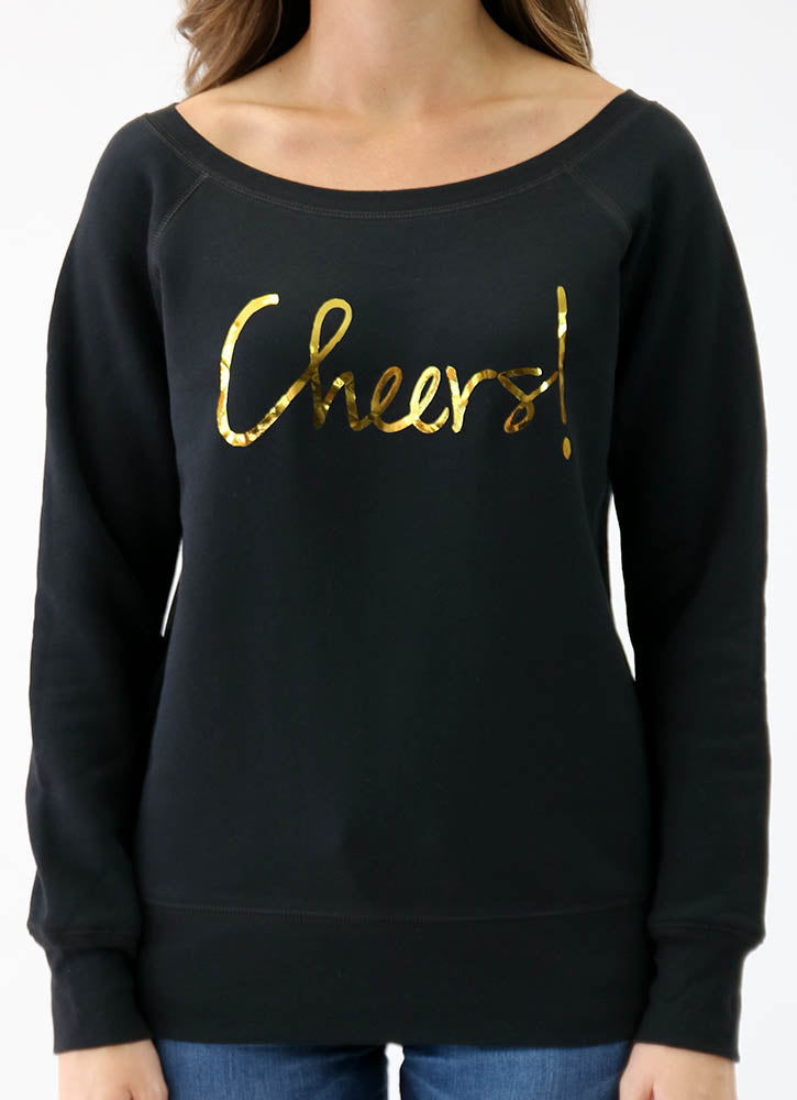 CHEERS! SPONGE FLEECE WIDENECK SWEATSHIRT