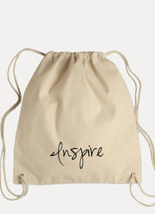 INSPIRE - Canvas Drawstring Backpack